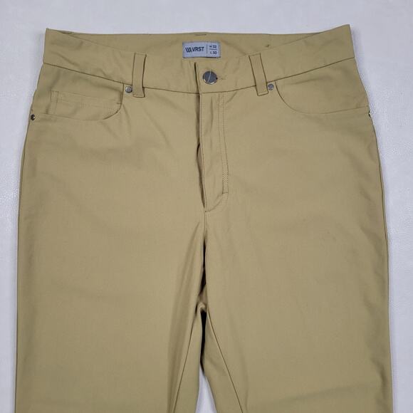 VRST Athletic Pants Mens 32x30 Khaki Limitless 5 Pocket Tech Pant Golf Preppy - Picture 5 of 12